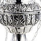 Thurible and oval boat in silver plated chiselled cast brass s10