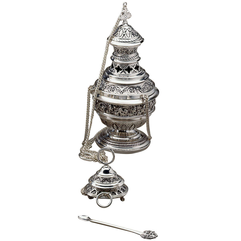 Thurible and boat, Gothic style by Molina in perforated filigree ...