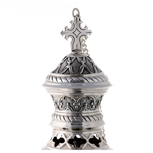 Thurible and boat, Gothic style by Molina in perforated filigree 7
