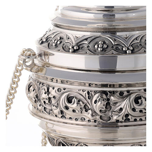 Thurible and boat, Gothic style by Molina in perforated filigree 9