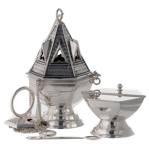 Thurible and boat set by Molina in silver copper 1