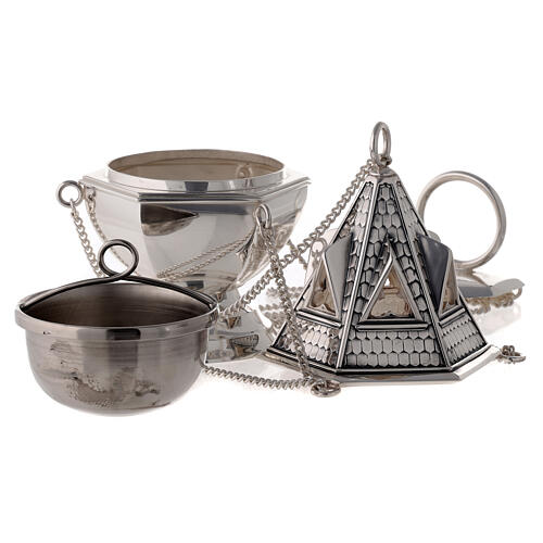 Thurible and boat set by Molina in silver copper 5