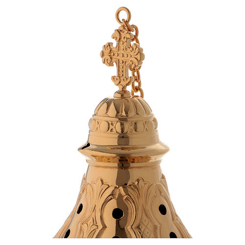 Thurible and boat by Molina, golden brass 6