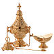 Thurible and boat by Molina, golden brass s1