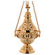 Thurible and boat by Molina, golden brass s11