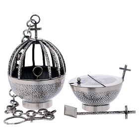 Thurible and boat by Molina, hand hammered