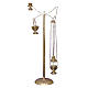 Suporte turíbolo em latão moldado h 118 cm