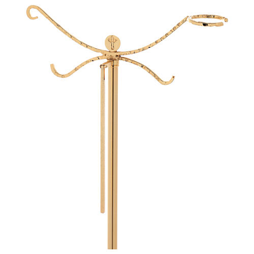 Thurible stand in cast brass measuring 118cm 2