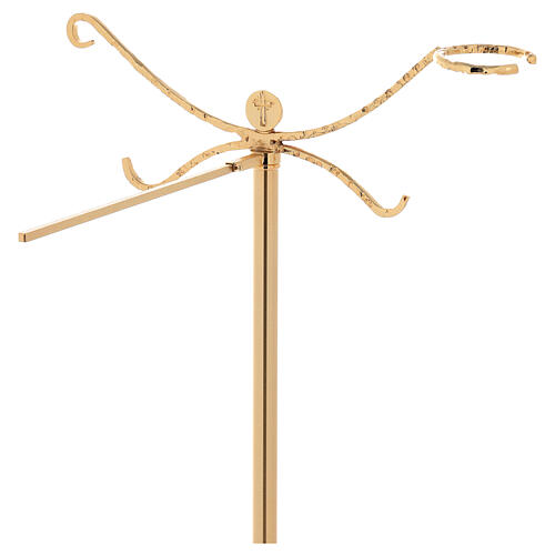 Thurible stand in cast brass measuring 118cm 3