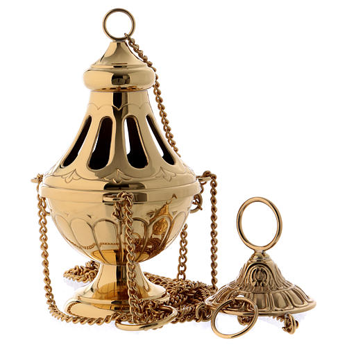Molina thurible and boat in brass 3