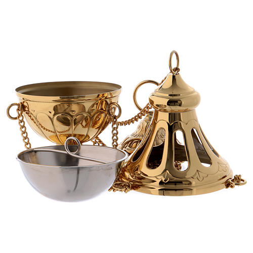 Molina thurible and boat in brass 5