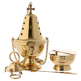 Molina thurible and boat set in brass