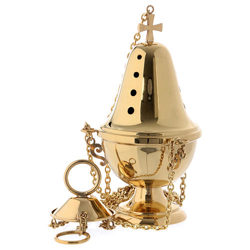 Molina thurible and boat set in brass 2