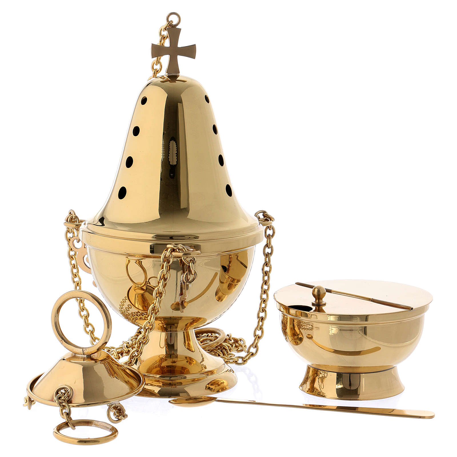 Molina thurible and boat set in brass | online sales on HOLYART.com