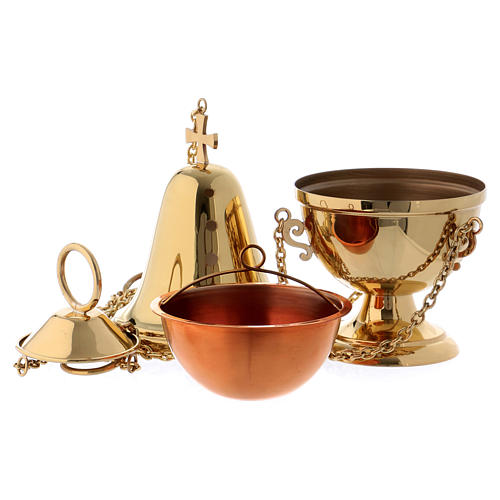 Molina thurible and boat set in brass 6