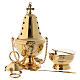 Molina thurible and boat set in brass s1