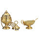 Molina thurible and boat set in golden brass s1