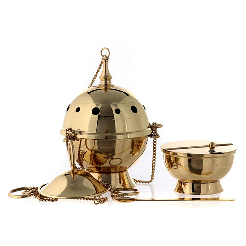 Molina thurible and boat set in brass 1