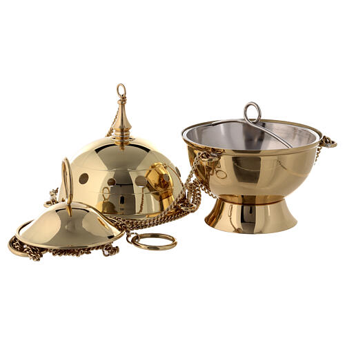 Molina thurible and boat set in brass 5