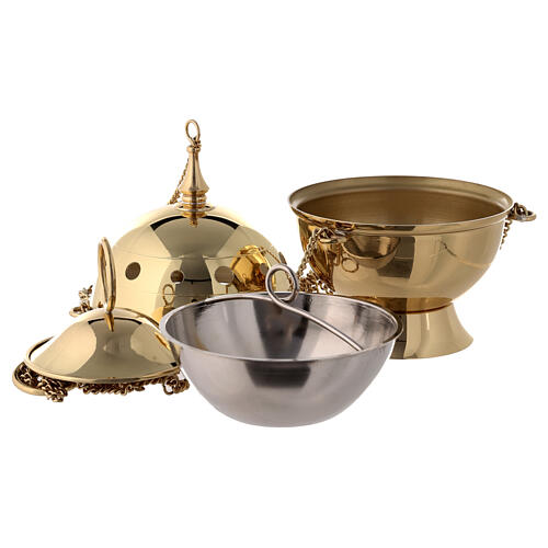 Molina thurible and boat set in brass 7