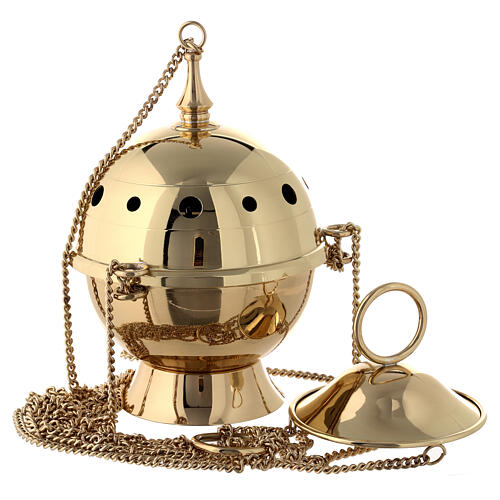 Molina thurible and boat set in brass 9