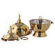 Molina thurible and boat set in brass s5