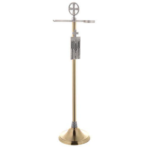 Molina thurible holder in golden brass, 122cm 5