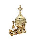 Censer in brass hand-made Bethlehem monks 22cm h s1