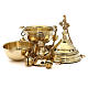 Censer in brass hand-made Bethlehem monks 22cm h s2