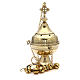 Censer in brass handcrafted Bethlehem monks 26cm s2