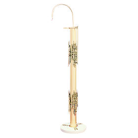 Thurible holder in 24K gold plated cast brass and base in marble