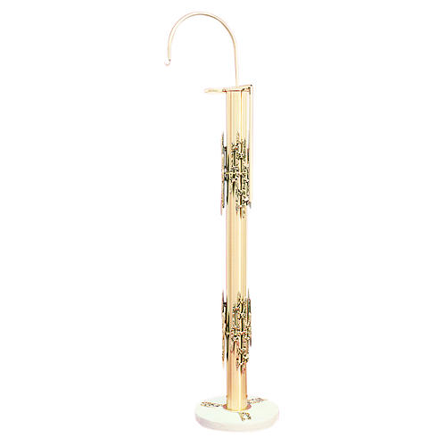 Thurible holder in 24K gold plated cast brass and base in marble 1