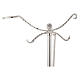 Thurible stand in silver cast brass 118cm s2