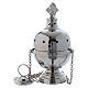 Modern smooth thurible and boat in silver-plated brass s2