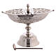 Thurible and boat with spoon in nickel-plated brass s5