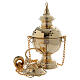 Boat thurible set with brass spoon and censer  s2