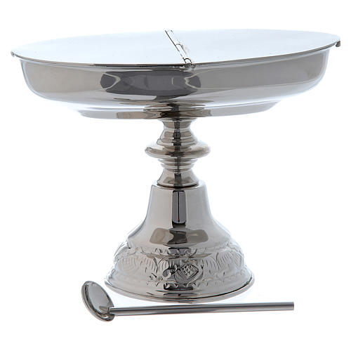 Incense set: censer and boat with spoon in nickel 3