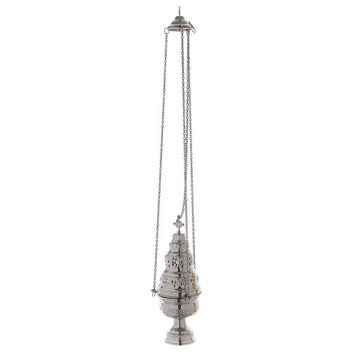 Nickel thurible and boat classic style with spoon 6