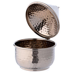 Incense boat embossed 15 cm, silver brass