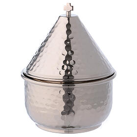 Silver-plated boat with hinge 6 1/2 in