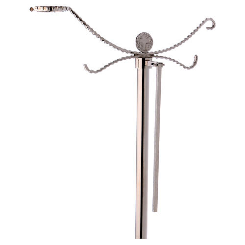 Silver-plated brass censer holder, 110 cm high 2