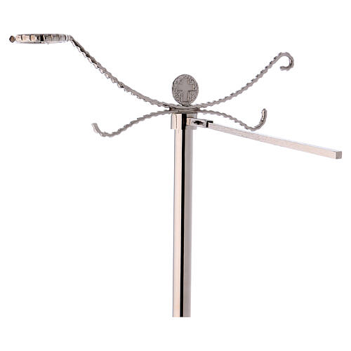 Silver-plated brass censer holder, 110 cm high 3