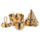 Gold plated brass thurible with stars 6 1/4 in s2