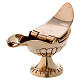 Boat with spoon in gold plated brass s2