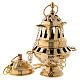 Polished gold plated brass thurible 6 1/4 in s1