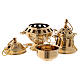 Polished gold plated brass thurible 6 1/4 in s2
