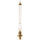 Polished gold plated brass thurible 6 1/4 in s3