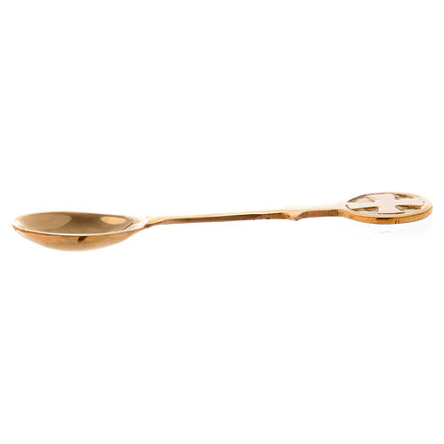 Spoon for incense in golden brass 10 cm 3