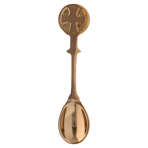 Spoon for liturgical incense in gold plated brass 4 in 1