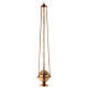 Matte gold plated brass thurible h 4 in s3